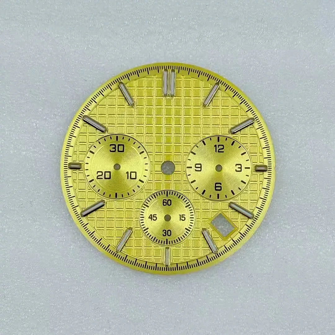 31.8mm Mechanical Timer Watch Dial And Hands Suitable For VK63 Quartz Movement