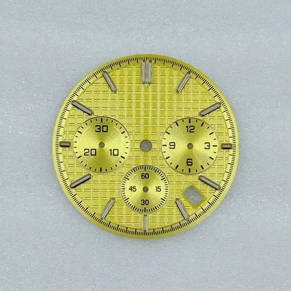 31.8mm Mechanical Timer Watch Dial And Hands Suitable For VK63 Quartz Movement