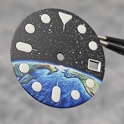 28.5mm Watch Dial Starry Sky and Earth Luminous Surface for NH35/NH36/4R/7S