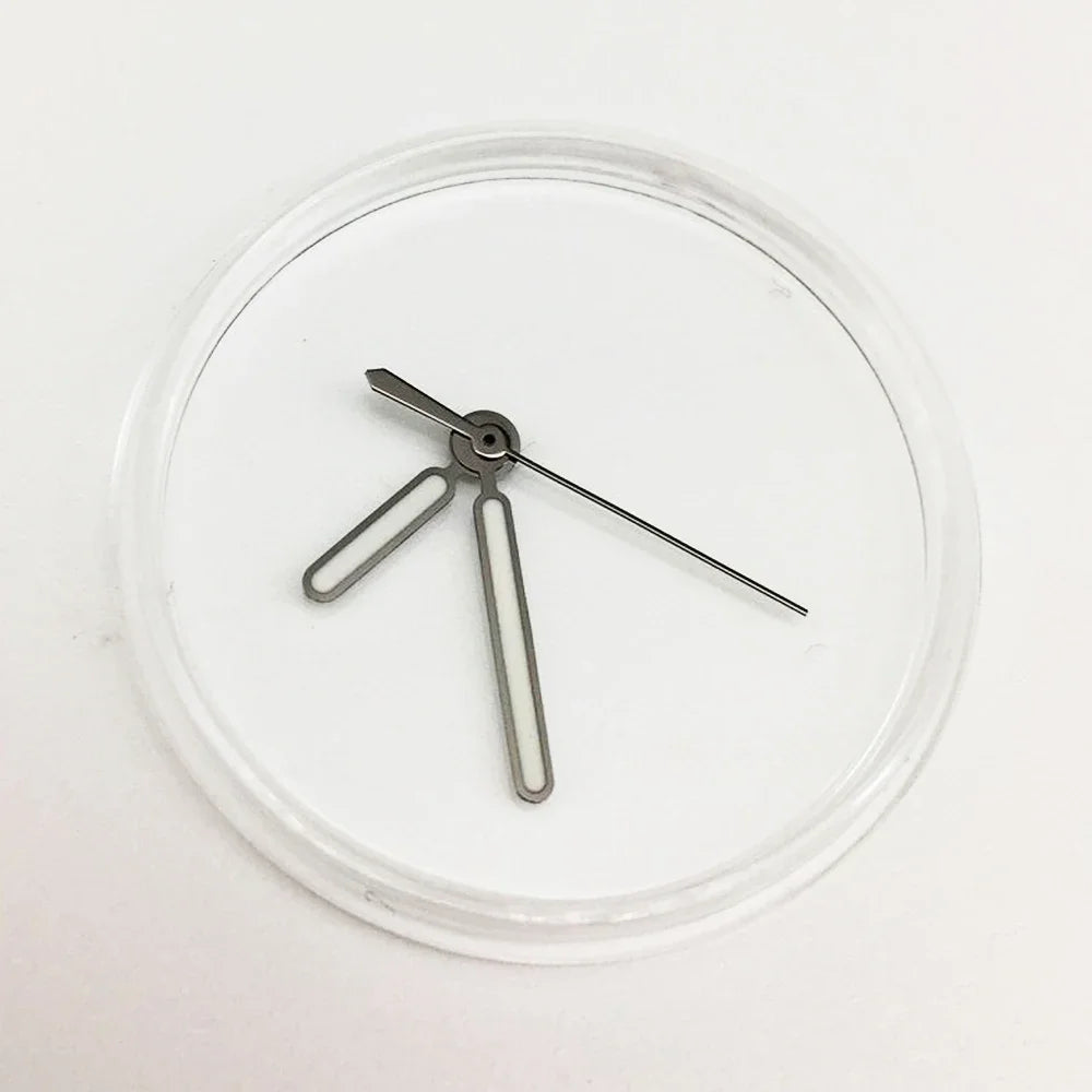 Black / Silver Modified Watch Hands for 8215/2813 Movement Green Luminous Needle