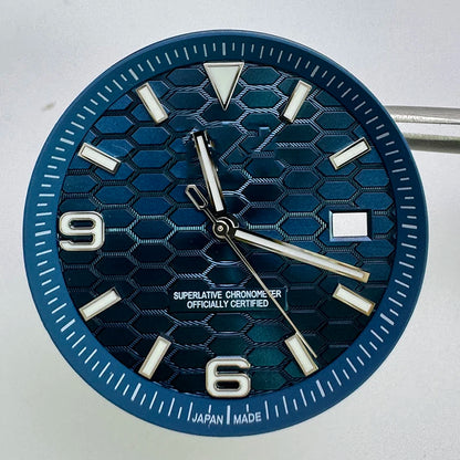39.5mm Land-Dwellwe Steel Watch Case+Strap Sapphire Glass 33.8mm Dial Fit NH35