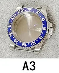 40mm SUB GMT Steel Watch Case for 2813/8215/2836/3804/8200 with Sapphire Glass