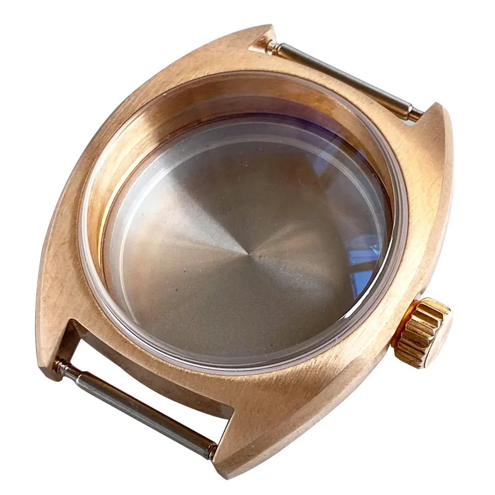 36mm Sapphire Glass Bronze Retro Watch Cases for NH35 NH36 NH38 ETA2824 PT5000