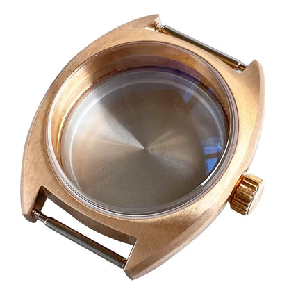36mm Sapphire Glass Bronze Retro Watch Cases for NH35 NH36 NH38 ETA2824 PT5000