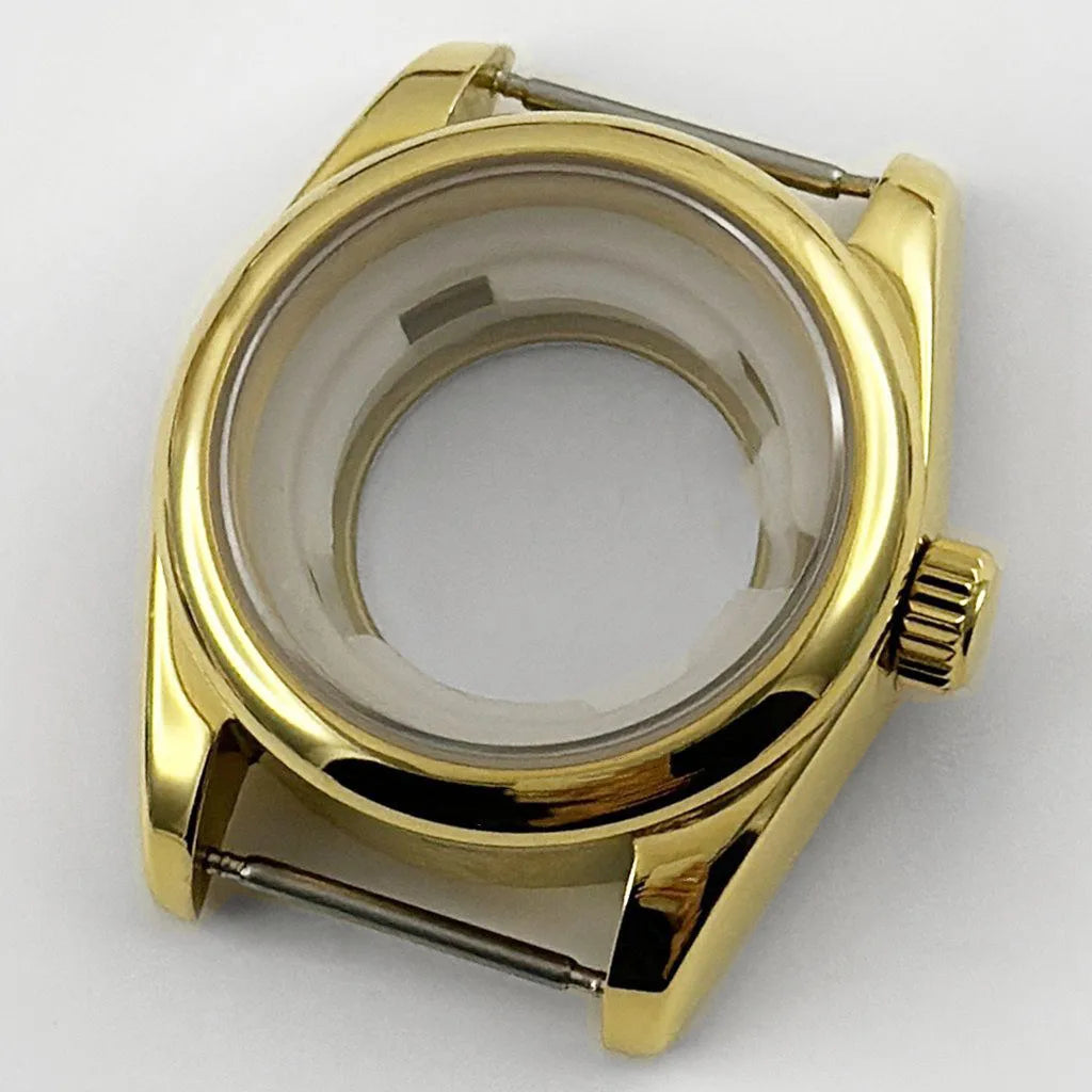 31MM Ladies Round Polished Fluted Bezel Sapphire Crystal Watch Case for NH05/06