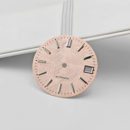 28.5mm Watch Dial  Texture Watch Faces No Luminous Modified for NH35 Movement