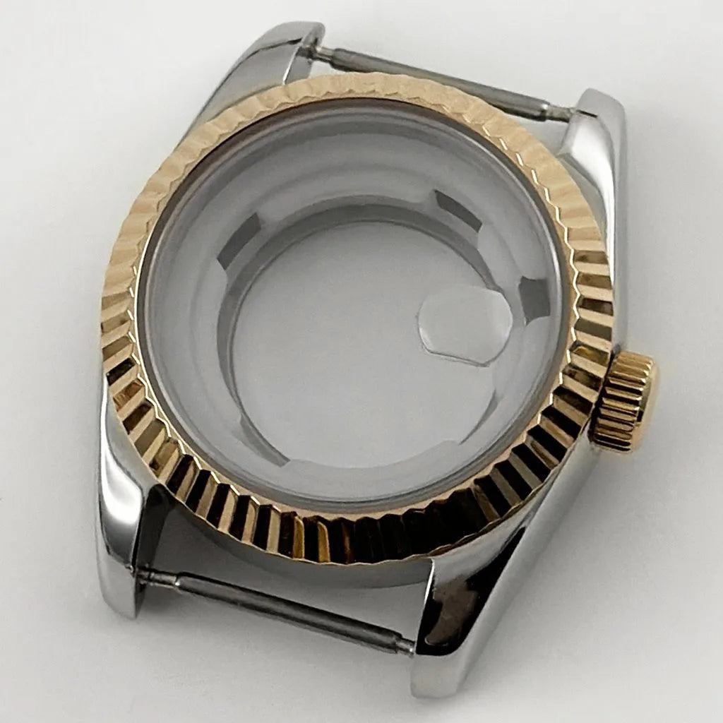 31MM Ladies Round Polished Fluted Bezel Sapphire Crystal Watch Case for NH05/06