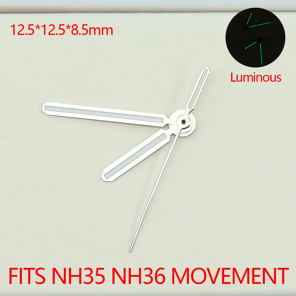 Watch Hands Pointers C3 Green Bright Luminous Hands For NH35 NH36 Movement