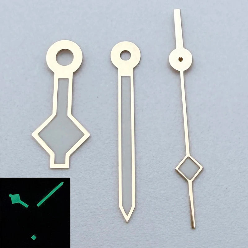 Modified Green Luminous Simple Watch Hands for NH35/NH36/4R/7S Movement