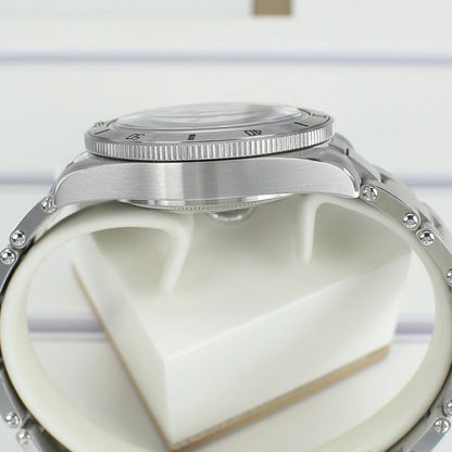 38mm Silver Watch Case Stainless Steel With Bezel For NH35/36/38 Sapphire Glass