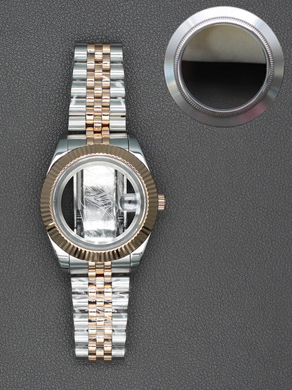36/40mm Watch Case Sapphire Glass For nh35 nh36 Miyota 8215 28.5mm Dial Datejust