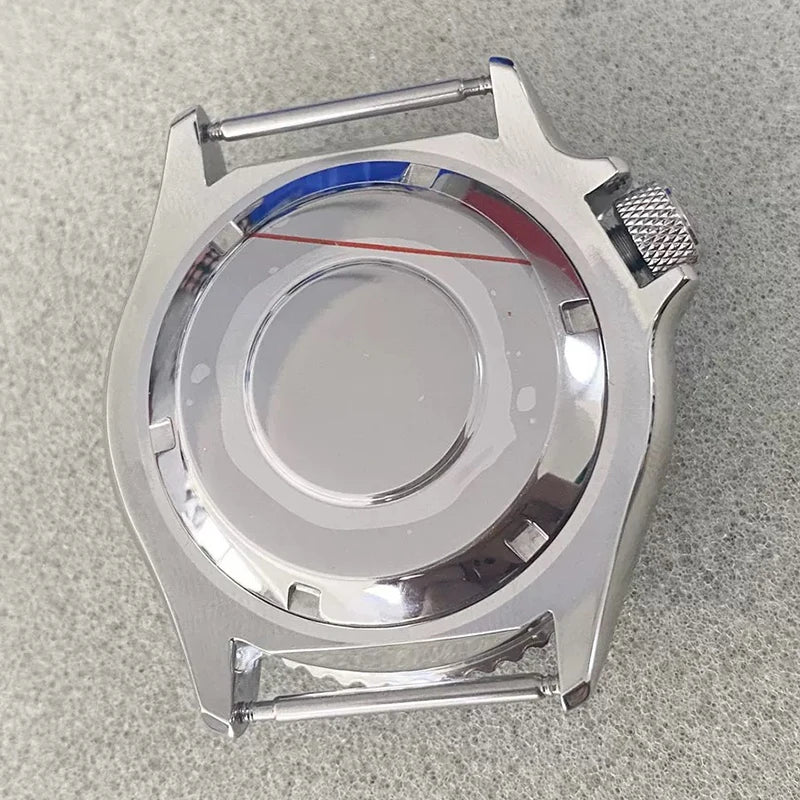 316L Steel 41.5mm 3.8 SKX007 SUB GMT 1-11 Bezel+Ring Watch Case Fit NH35/NH36