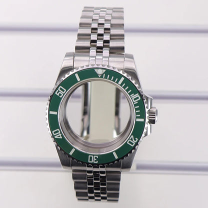 40mm Watch Case Ceramic Bezel Sapphire For Nh35 Nh36 Nh34 Sub Eta2824 Miyota8215