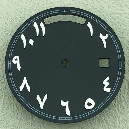 Modified 31mm Arabic Dual Calendar Watch Dial Suitable For 8285 Movement