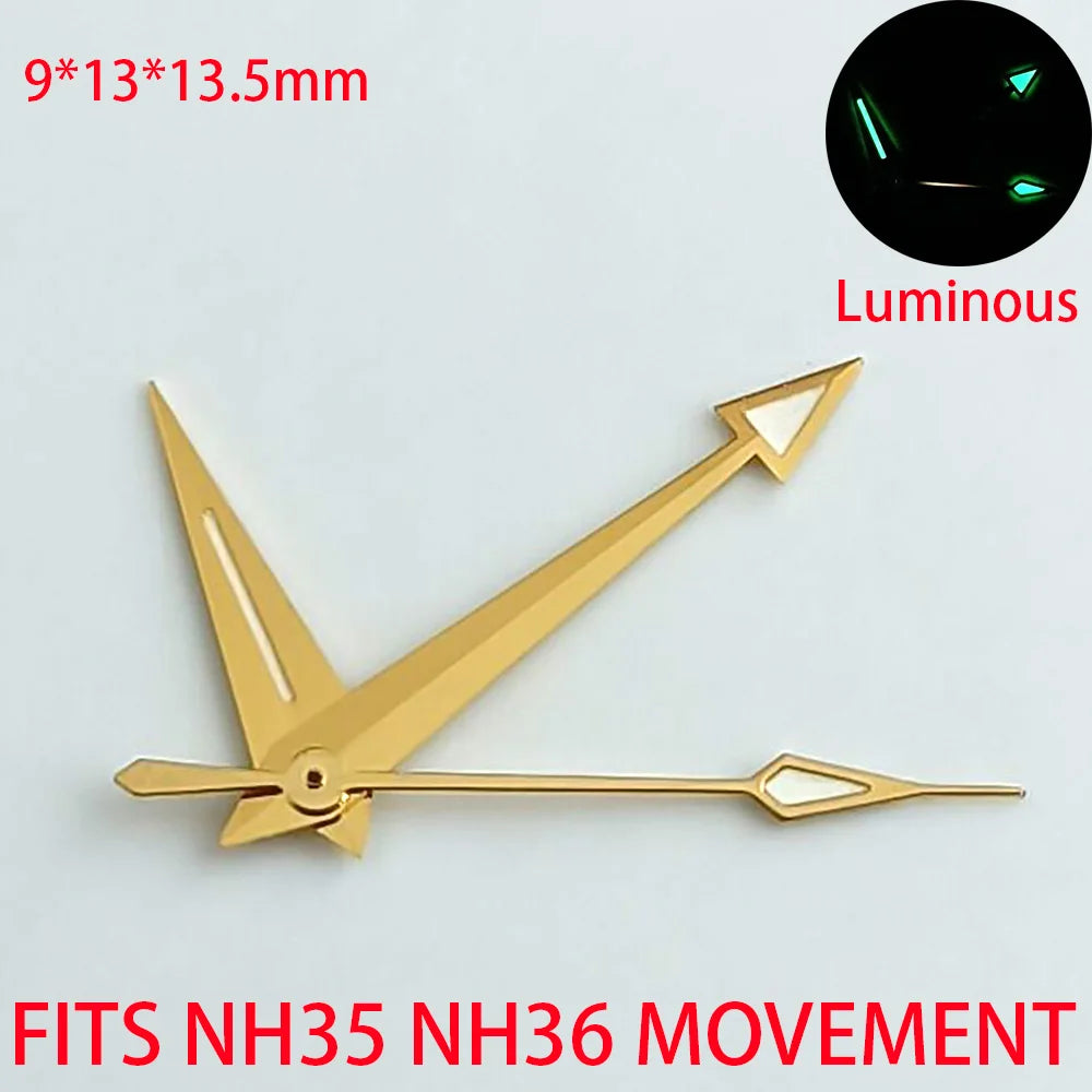 Watch Accessories Pointer NH 35 NH36 Hands Green/Blue Super Luminous Suitable For NH 35 NH36 Movement