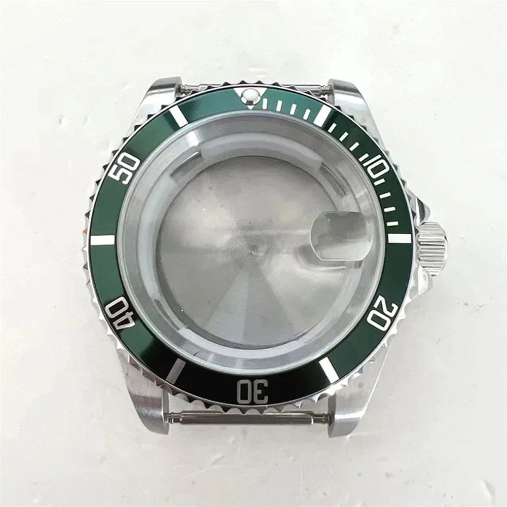 40MM Stainless Steel Watche Case Aluminum Bezel Sapphire for 8215/8200/8205/2813