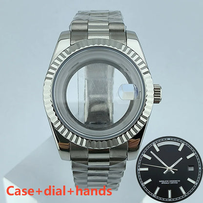 39mm Stainless Steel Watch Case Sapphire Glass suitable for Miyota 8285 Movement