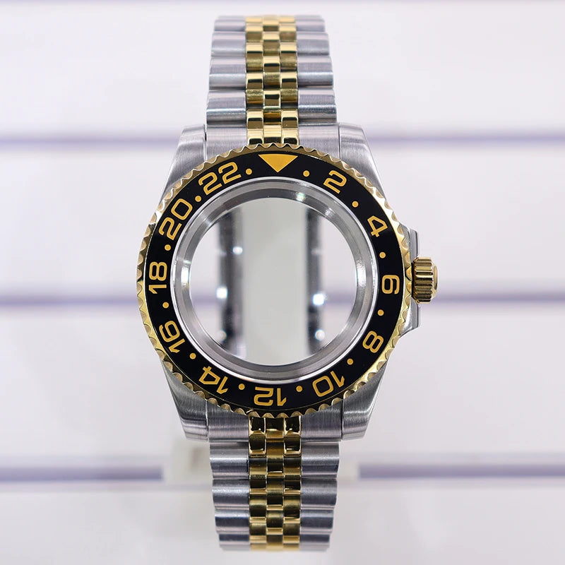 40mm Watch Case Sapphire Glass For Nh35 Nh34 Nh36 Nh72 2824 Miyota 8215 SUB GMT