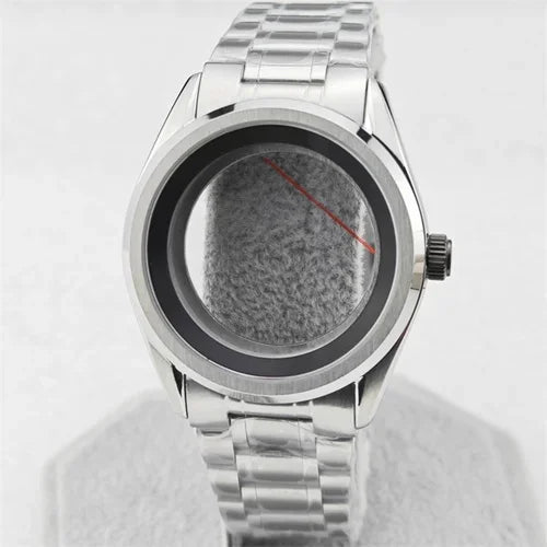 39.5mm SUB Stainless Watch Case Set with Sapphire Glass for NH35/NH36/4R35A