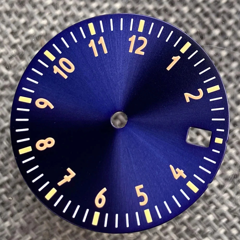 29mm sterile watch dial face with 12-hour numbers for NH35, NH36, ETA2824 movements, DG brand.