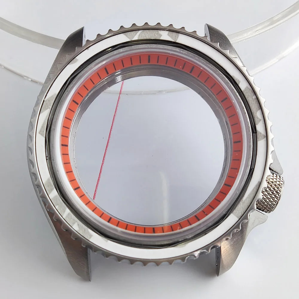 Plane Sapphire Glass Ceramic Bezel Stainless Steel Watch Case Fit NH 35 NH36 Movement High End Waterproof Watch Case