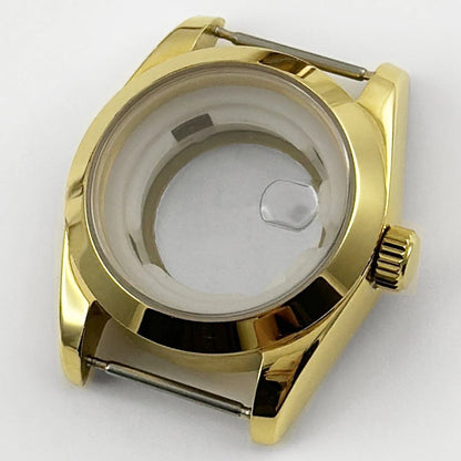 31MM Ladies Round Polished Fluted Bezel Sapphire Crystal Watch Case for NH05/06
