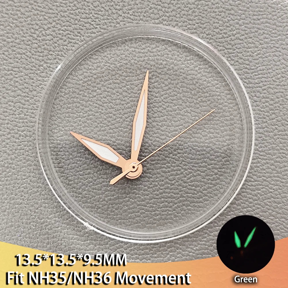 Various Styles Watch Hands Pointers Green Luminous For NH35 NH36 Movement