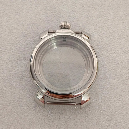 33.2mm Enamel Literal Dial 40mm Steel Watch Case and Strap Set for NH35 / NH36