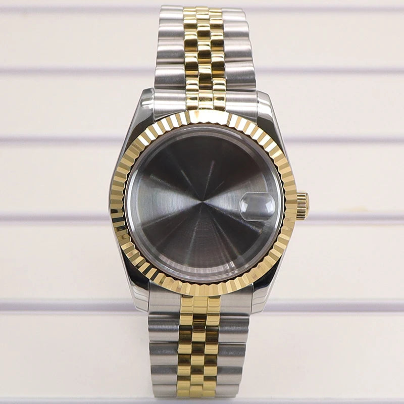 36mm/39mm Fluted Watch Case Sapphire Glass For NH35 NH36 NH38 Miyota 8215 8205