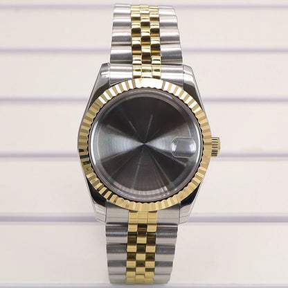 36mm/39mm Fluted Watch Case Sapphire Glass For NH35 NH36 NH38 Miyota 8215 8205