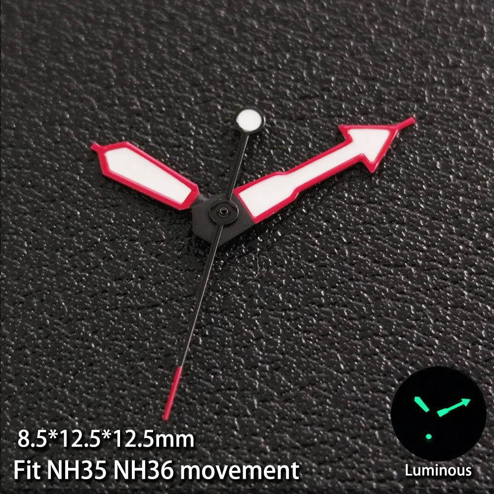 Modified Multicolor Watch Hands For NH35 NH36 Movement with Luminous
