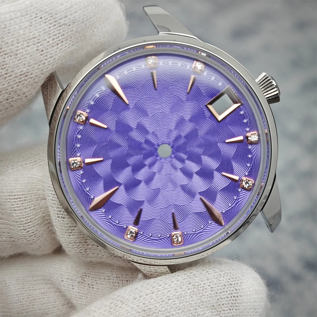 33mm Bubble Crystal Women's Cocktail Steel Watch Case for NH35/NH36/4R35A/4R36A