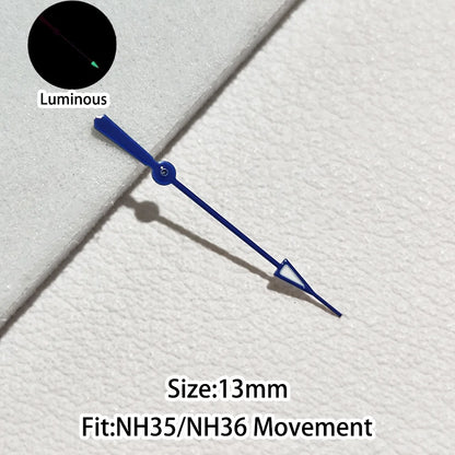 Green/Blue Green Luminous Watch Hands Fit NH35 NH36 Personalized Second Hand