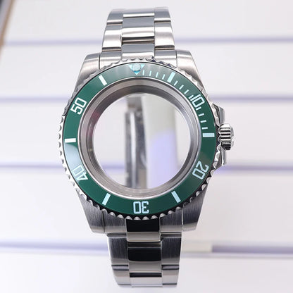 40mm Diver Watch Case Sapphire For NH34/35/36 4R36 8215 Eta 2824 C3 Bezel SUB