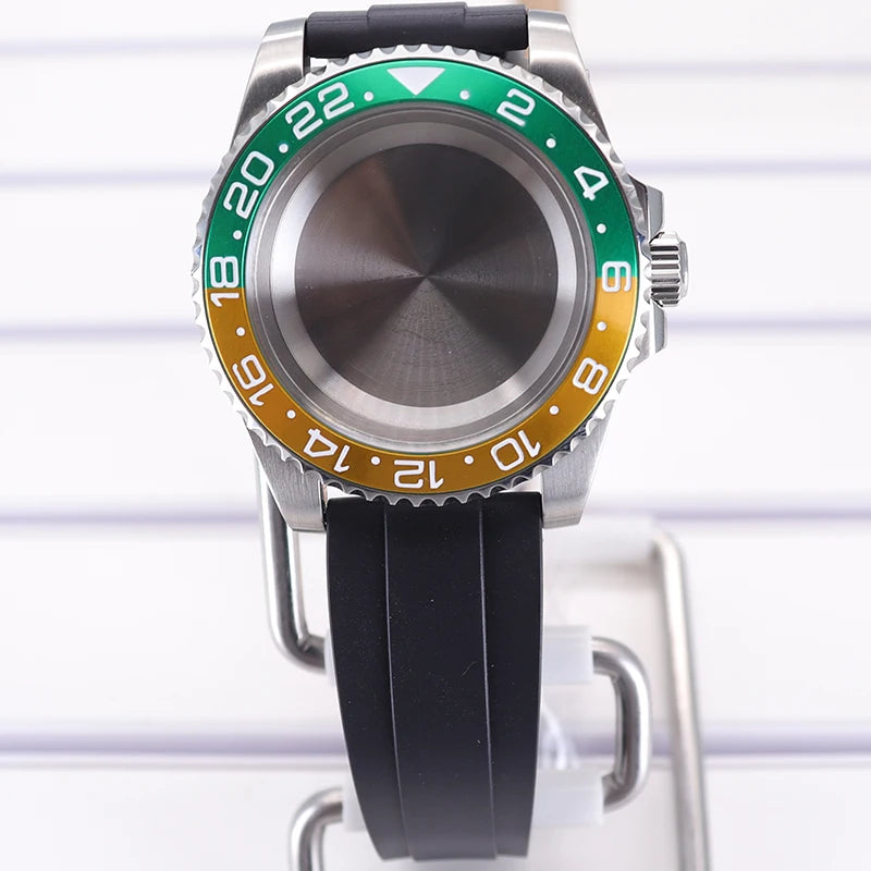 40mm Watch Cases For NH34/35/36/38 Miyota 8215 Eta 2824 GMT Double Color Bezel