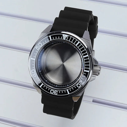 Diving Case 43mm Watch Case Sapphire Glass For Mod Samurai NH35 NH36 NH38 NH34