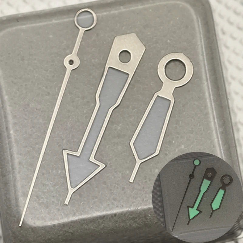 Mod NH35 Watch Hands Pointers Green Luminous For NH35 NH36 4R35 7S26 Movement