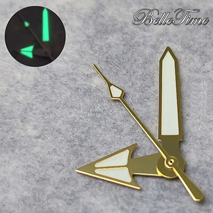 C3 Green Luminous Watch Hands Set For NH34 NH35 4R35 NH36 4R36 Movement