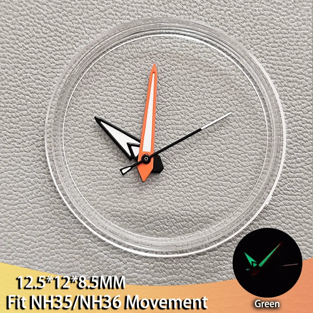 Various Styles Watch Hands Pointers Green Luminous For NH35 NH36 Movement