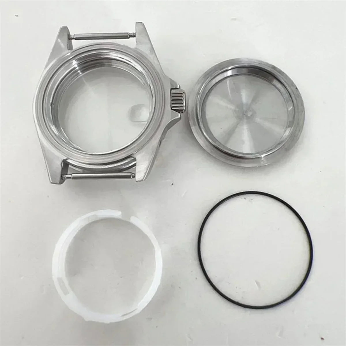 40MM Stainless Watch Case Aluminum Bezel Sapphire for 8215/8200/8205/2813/3804