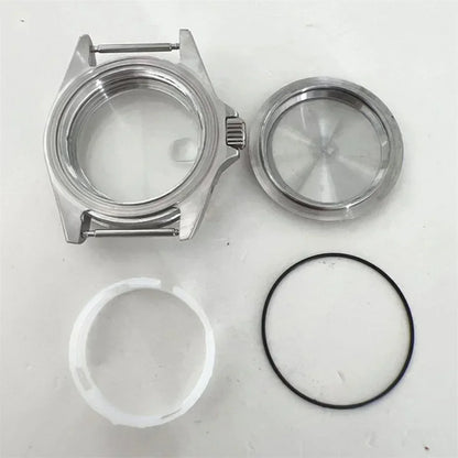 40MM Stainless Watch Case Aluminum Bezel Sapphire for 8215/8200/8205/2813/3804