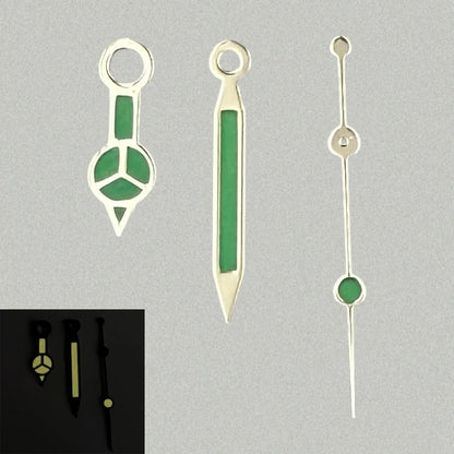 Modified Candy Color Green/Yellow Luminous Watch Hands for NH35/NH36/4R/7S