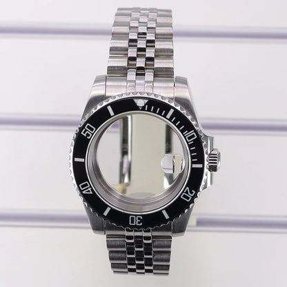 40mm Watch Case Ceramic Bezel Sapphire For Nh35 Nh36 Nh34 Sub Eta2824 Miyota8215