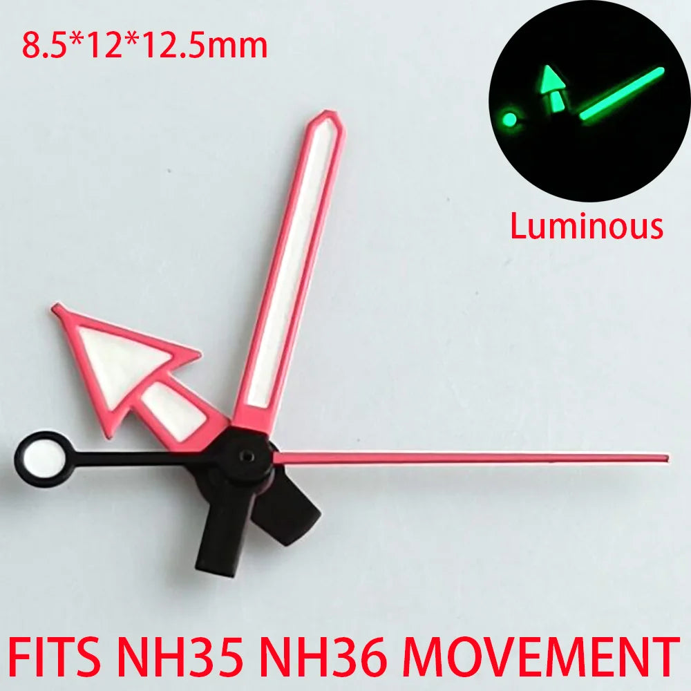 Watch Accessories Pointer NH 35 NH36 Hands Green/Blue Super Luminous Suitable For NH 35 NH36 Movement