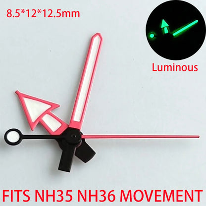 Watch Accessories Pointer NH 35 NH36 Hands Green/Blue Super Luminous Suitable For NH 35 NH36 Movement