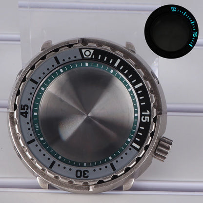 47mm Steel Watch Case C3 Bezel For NH35 NH36 NH38 Tuna Can Mod 200M Waterproof
