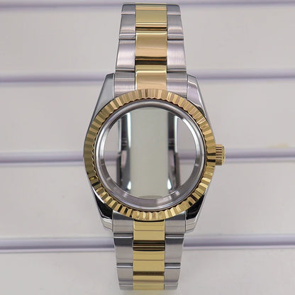 36/39mm Watch Cases Set Sapphire Glass For NH35 NH36 NH34 NH70 8215 Datejust