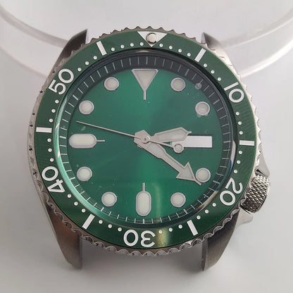 Plane Sapphire Glass Ceramic Bezel Stainless Steel Watch Case Fit NH 35 NH36 Movement High End Waterproof Watch Case