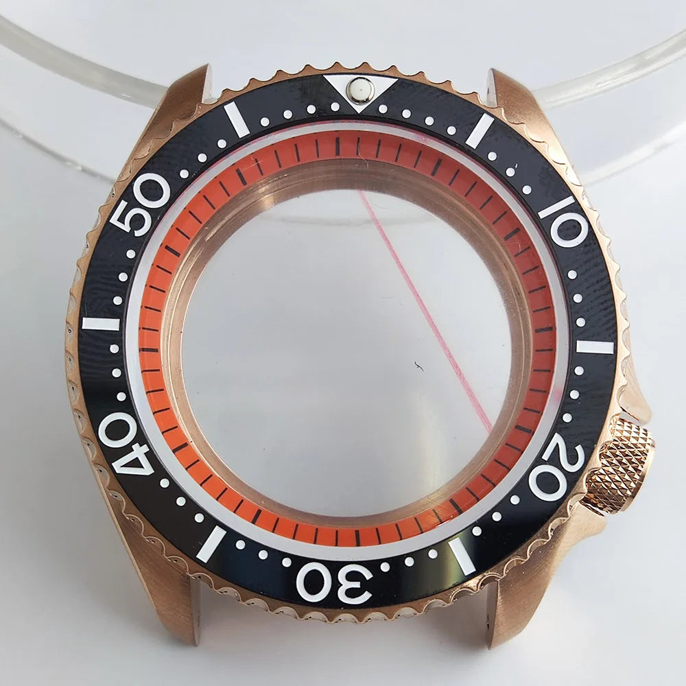 Plane Sapphire Glass Ceramic Bezel Stainless Steel Watch Case Fit NH 35 NH36 Movement High End Waterproof Watch Case