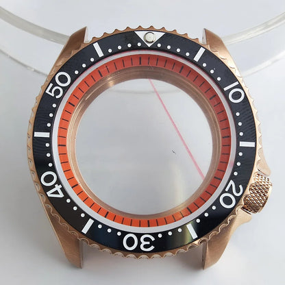 Plane Sapphire Glass Ceramic Bezel Stainless Steel Watch Case Fit NH 35 NH36 Movement High End Waterproof Watch Case